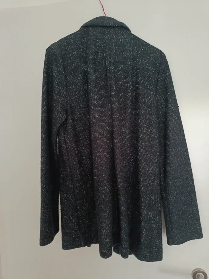 Veste noir mouchetée de blanc Promod 38 - photo numéro 7