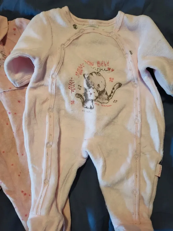 Lot de 3 pyjamas en velours - photo numéro 2