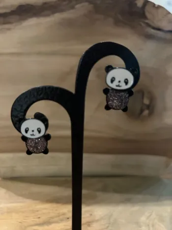 Boucles d’oreilles panda
