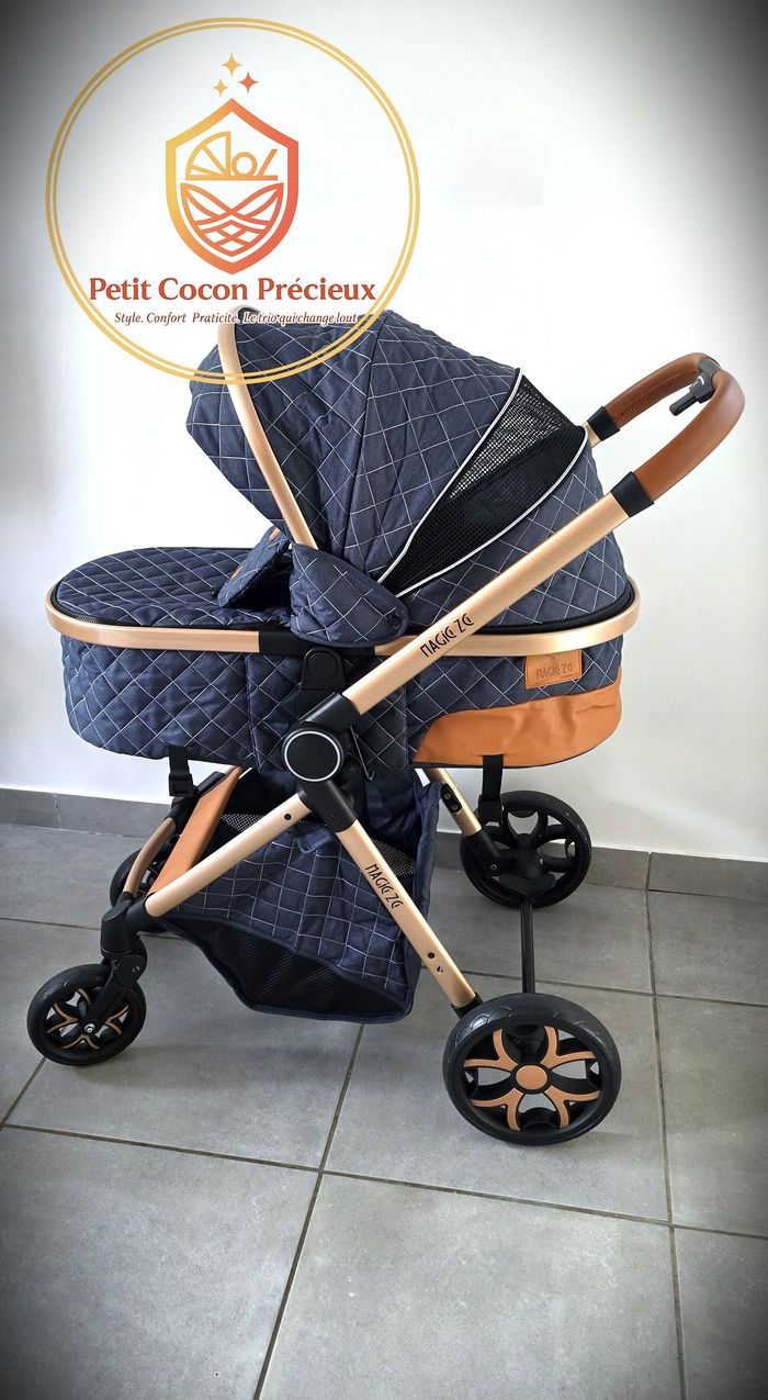 Poussette 3-en-1 Magic ZC bleu / Neuve / Vendeuse déclarée dans la puériculture. - photo numéro 3