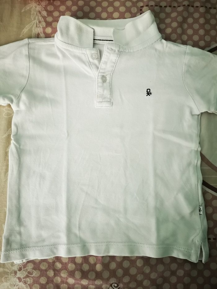 #polo blanc MC 4 ans