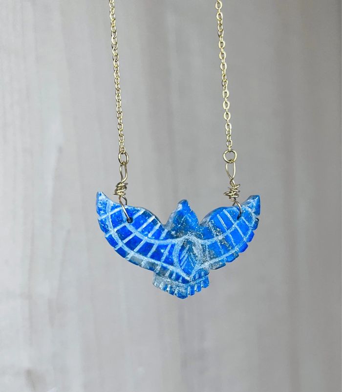 Collier aigle Lapis lazuli