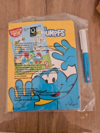 Cahier et stylo schtroumpfs neufs
