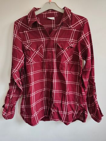 Chemise bordeaux à carreaux – Taille S – Noisy May