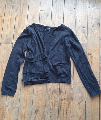 Veste gilet noire autre ton T1