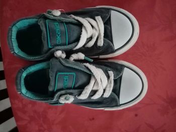 Basket toile bleu 27