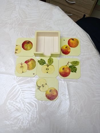 Sous verres carrés pomme