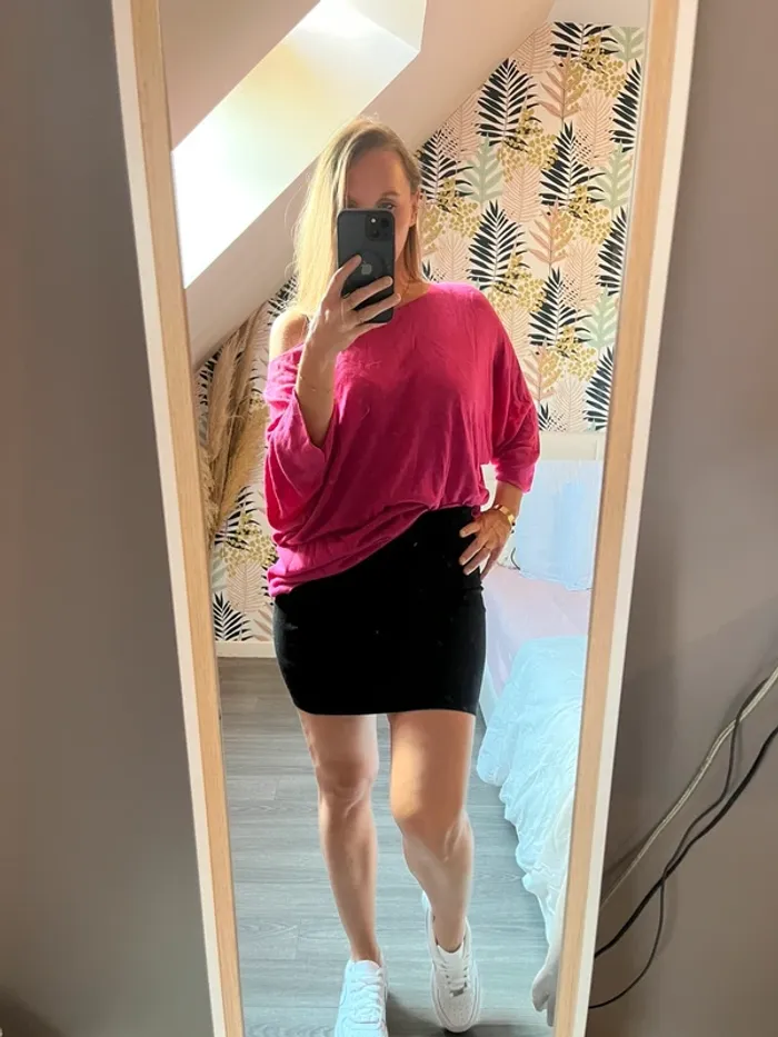 Pull Oversize Rose - photo numéro 2