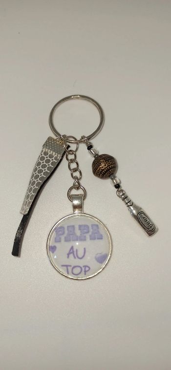 Cadeau papa, porte clé message" papa au top"