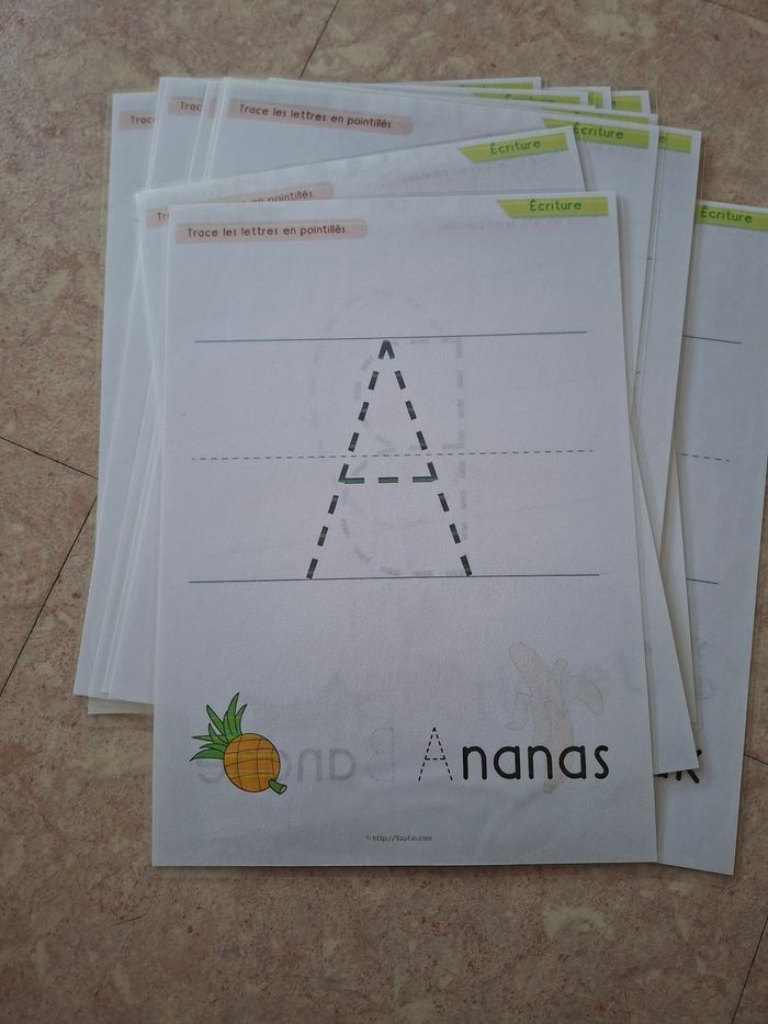 fiches pour apprentissage à l'écriture - photo numéro 2