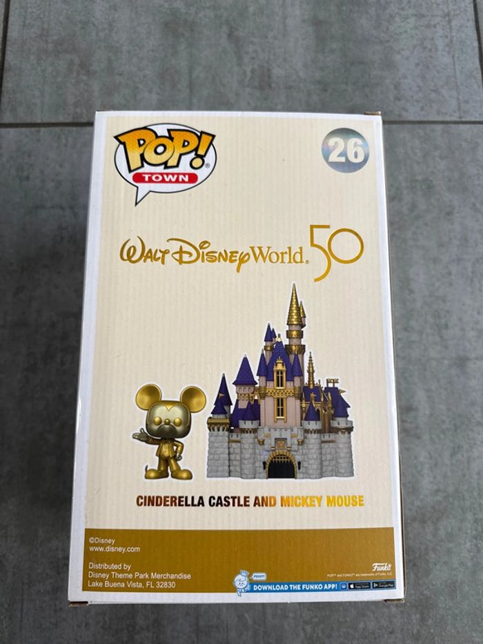 Figurine Funko Pop Town Cinderella Castle And Mickey Mouse Disney Gold 26 - photo numéro 5
