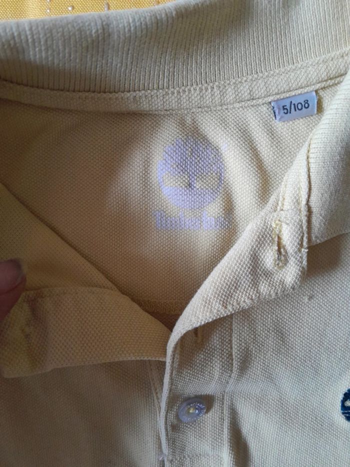 Polo Jaune clair Timberland 5 ans petit garçon 👦 - photo numéro 4