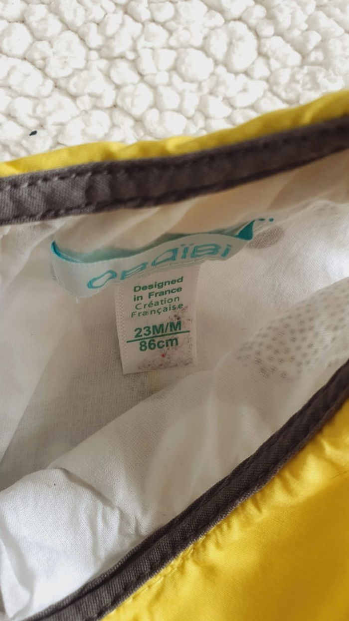 Robe et culotte Obaibi gris et jaune 2 ans - photo numéro 6