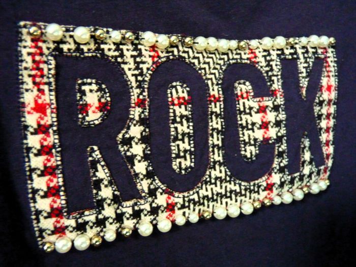 T-shirt Femme Kaporal S 36 Rock et perles bleu marine neuf - photo numéro 2
