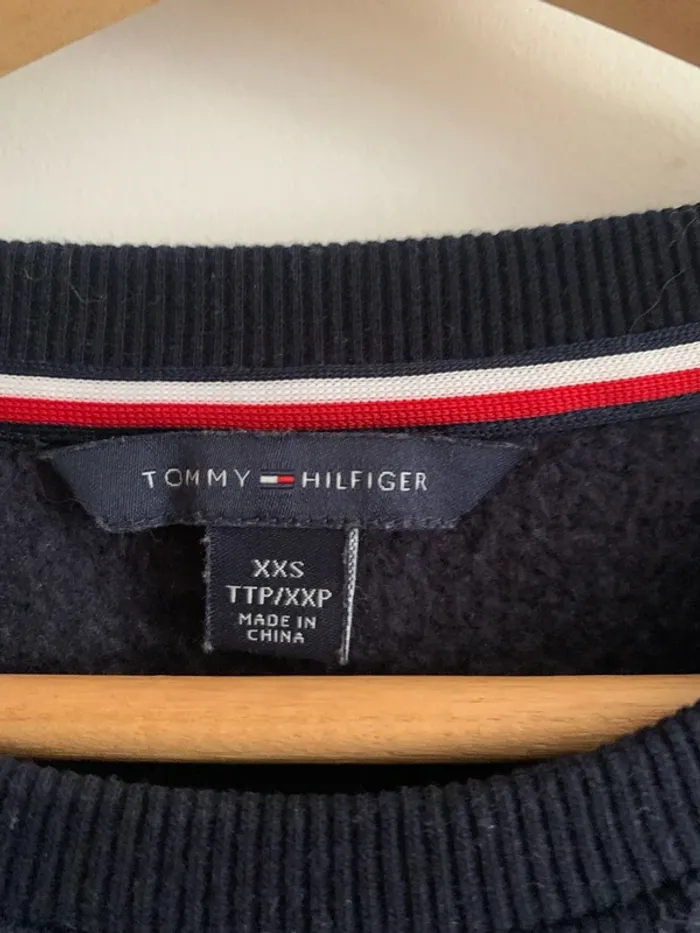 Robe Sweat Tommy Hilfiger XXS bleue marine - photo numéro 4