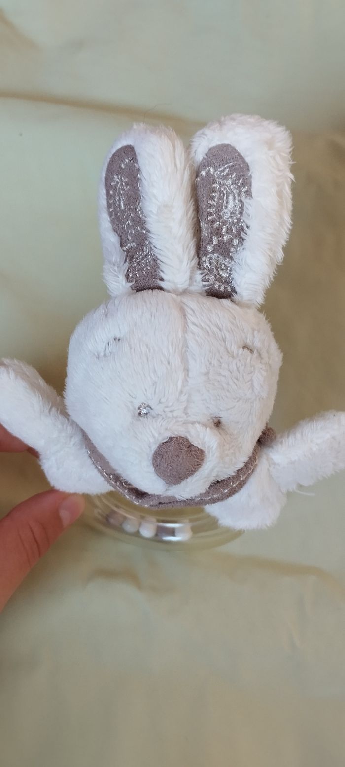 Peluche hochet lapin - photo numéro 2