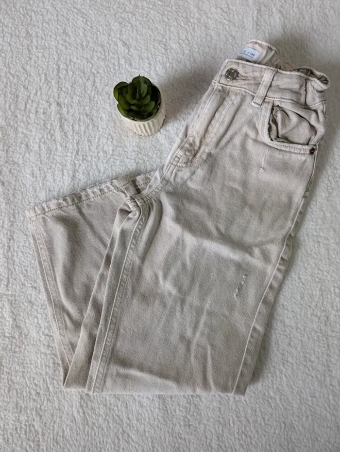 🪶 Jean beige Zara - 10 ans