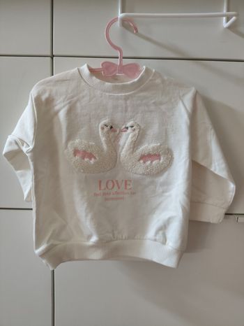 Sweat blanc 12 mois