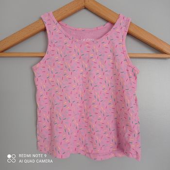 Débardeur rose à motifs 4ans