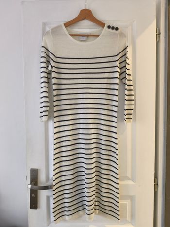 Robe pull marinière 38 