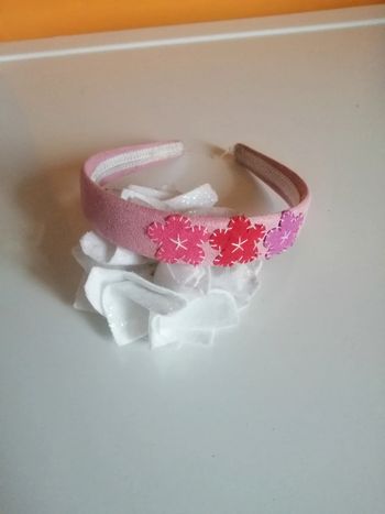 🌸Serre tête velours rose fleuri 🌸