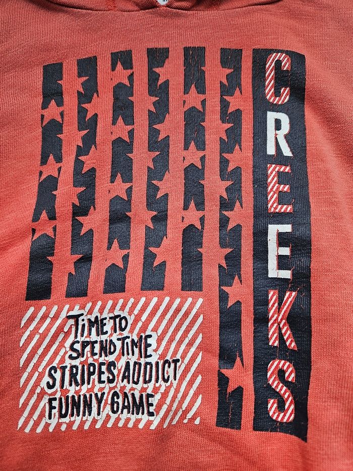 Sweat à capuche rouge Creeks 4 ans - photo numéro 2