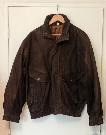 Blouson aviateur cuir véritable homme