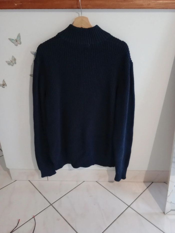 Pull homme type camionneur XXL bleu marine c86 - photo numéro 6