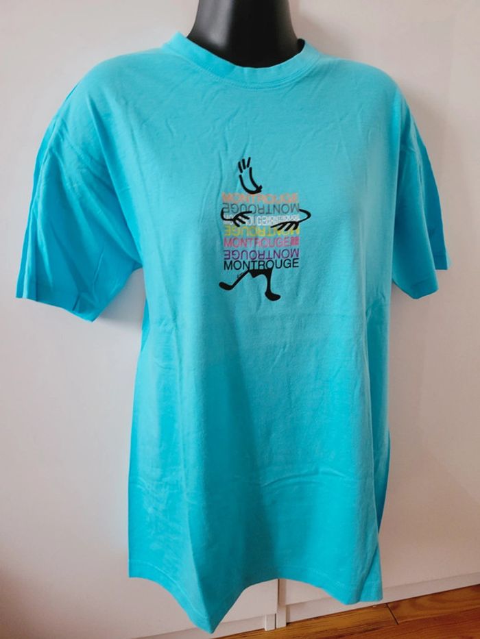 Tee shirt officiel ville de Montrouge France Régent Sol's taille M 38 bleu ciel en 100% coton - photo numéro 2