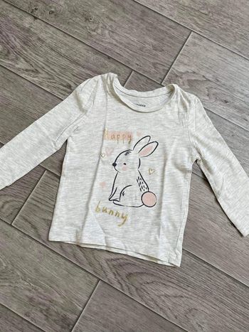 T-shirt manche longue motif lapin Primark 12 mois