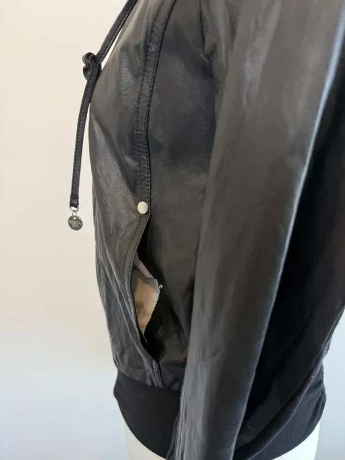 Veste en cuir Patrizia Pepe femme noire taille 40 fr, 44 italien - photo numéro 7