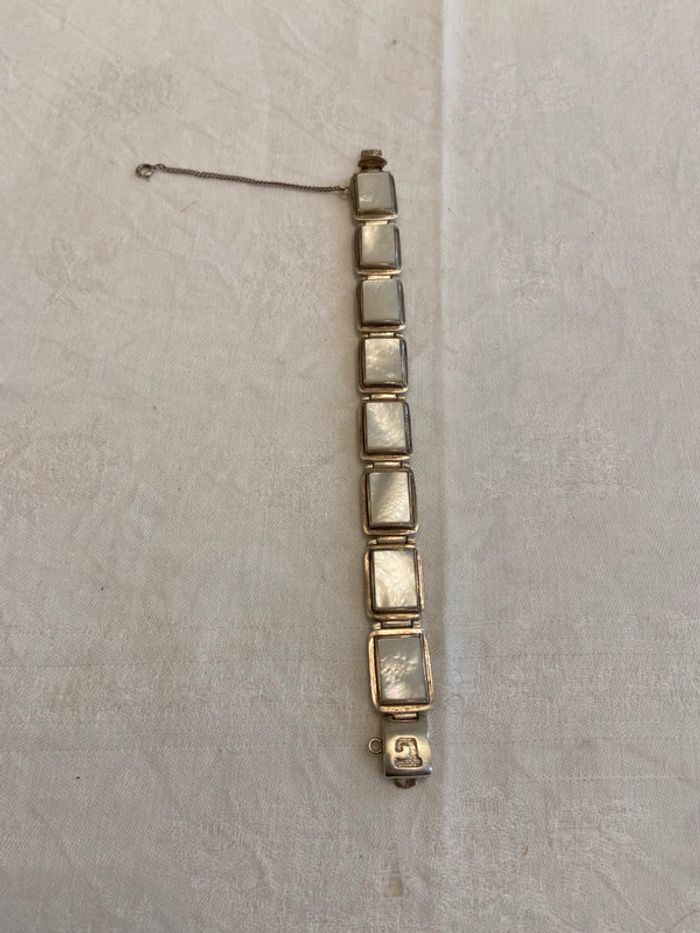 Bracelet vintage en argent et nacre - photo numéro 15