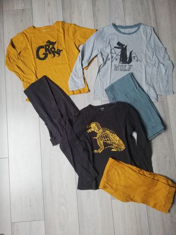 10 ans garçon lot de 3 pyjamas 