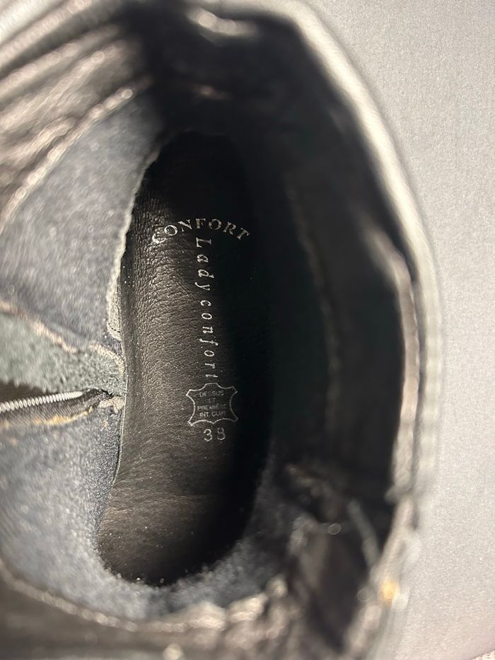 Bottines en cuir confort taille 38 neuves - photo numéro 3