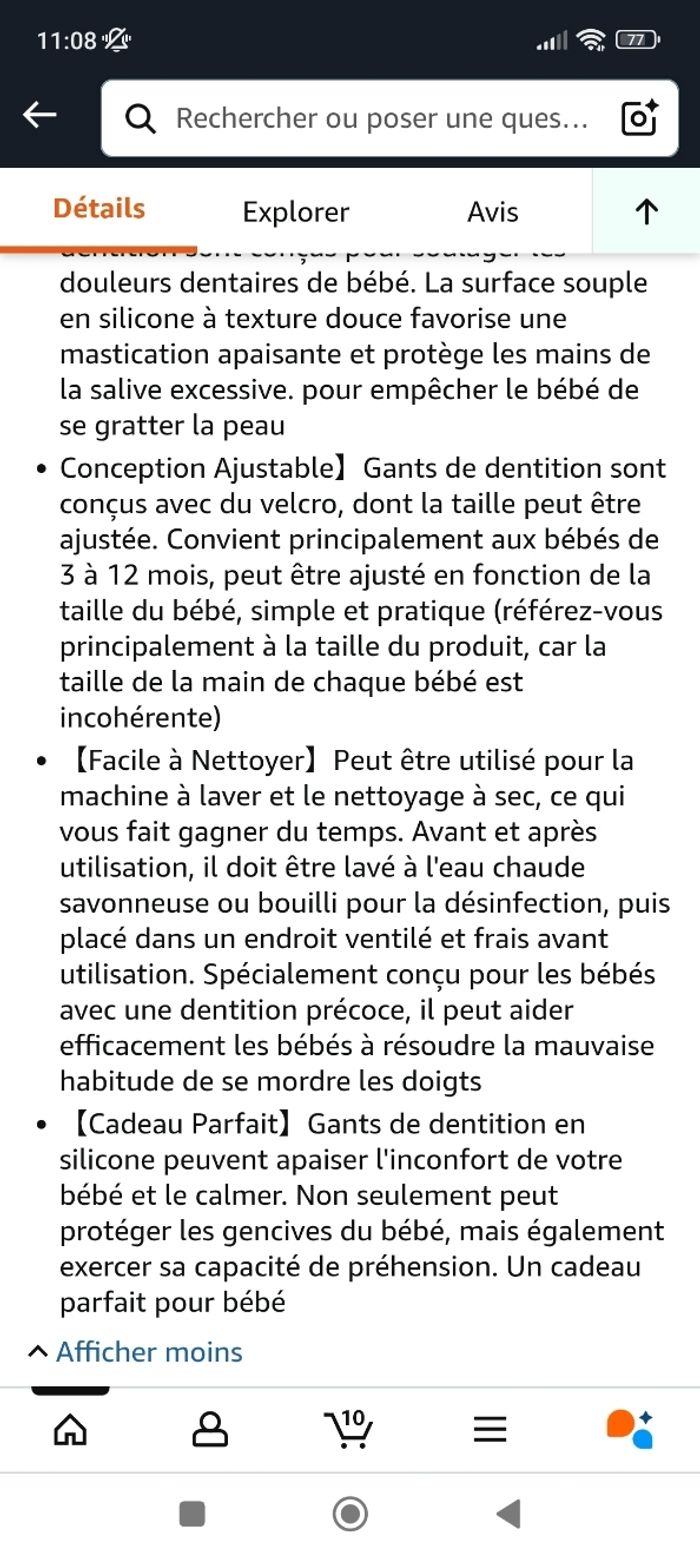 Gants et anneau de dentition pour bébé Vicloon - photo numéro 10