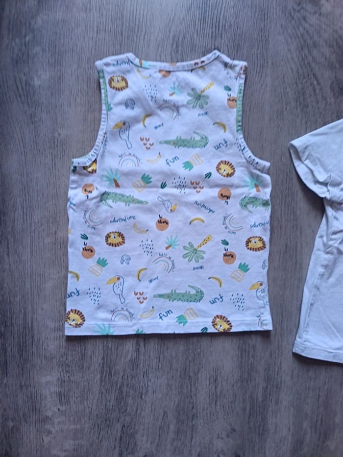 Lot 23 24 mois 86 cm débardeur et t-shirt safari Lion crocodile - photo numéro 5