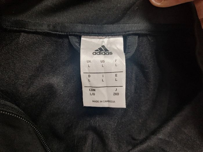 Veste Adidas noire zippée – taille L – logo brodé (601) - photo numéro 9