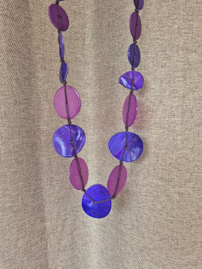 Collier Sautoir Violet - photo numéro 2