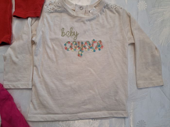 Lot de 3 t-shirts ML fille 18 mois BE - photo numéro 4