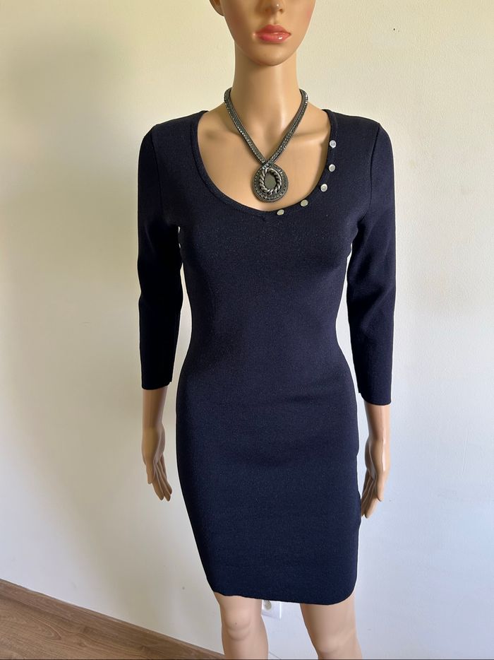 Robe bleue marine pailletée neuve Morgan taille S