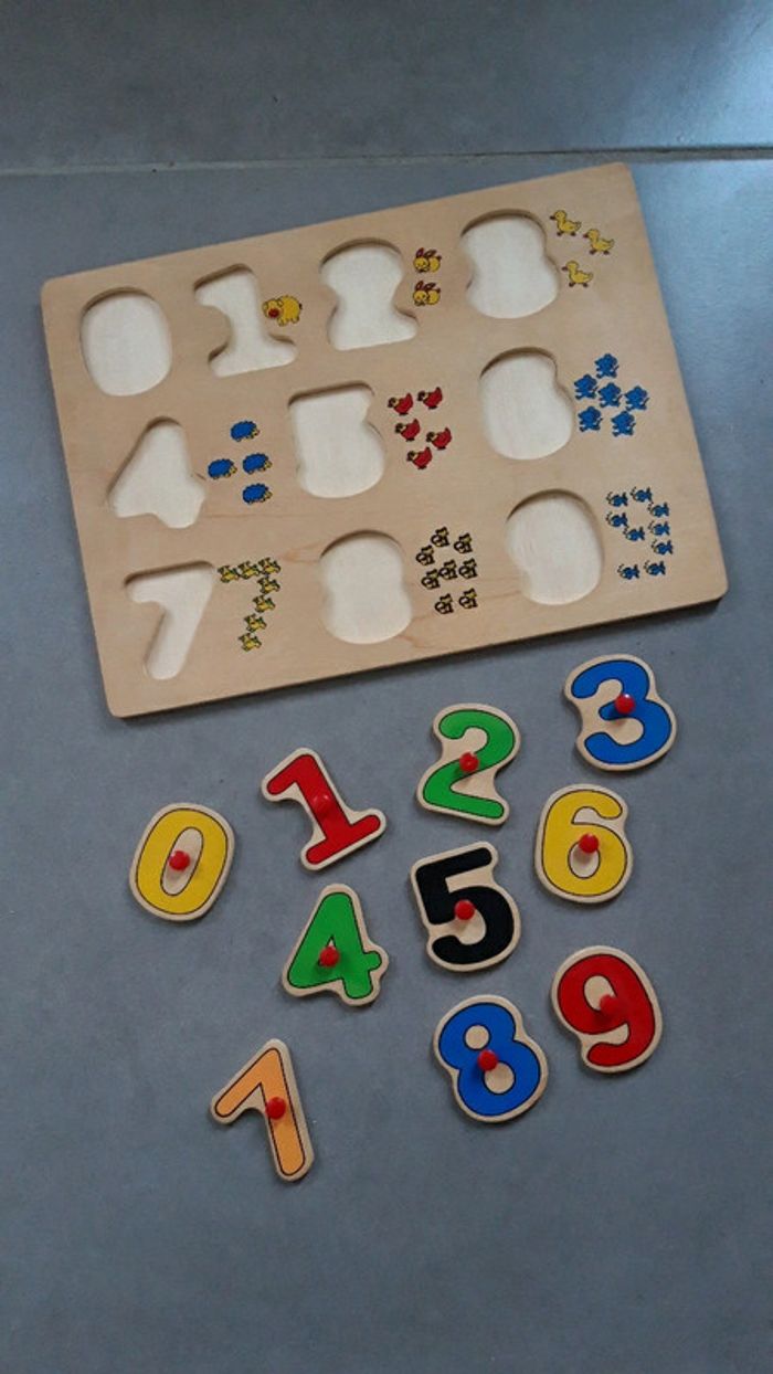Jeu en bois chiffres - photo numéro 2