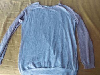 Pull fin rose pailleté
