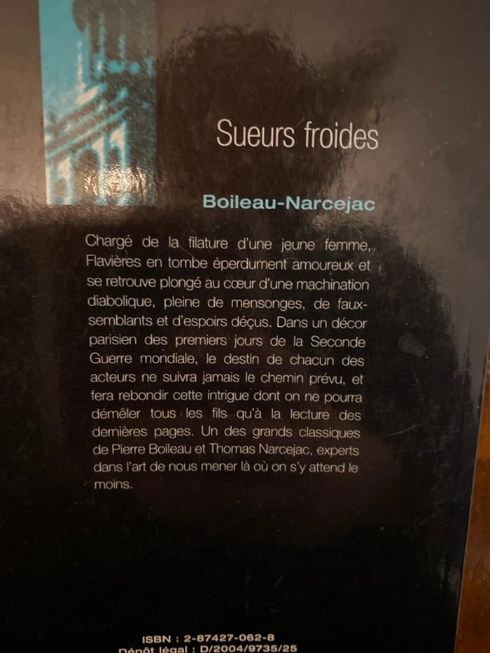 Sueurs froides Boileau-Narcejac - photo numéro 4