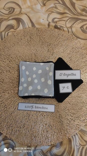 12 lingettes lavables neuf