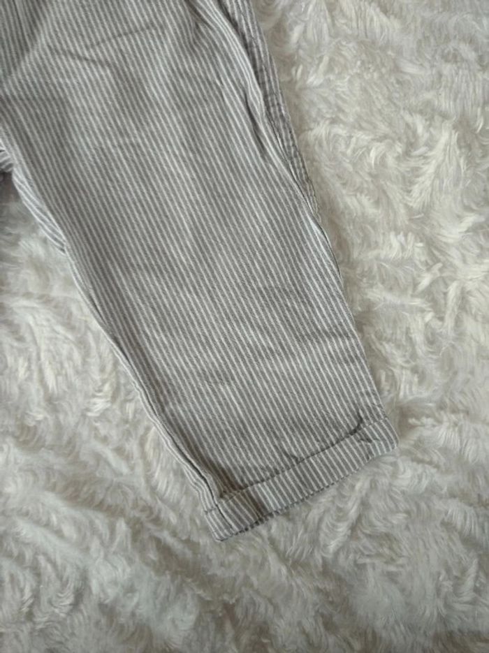Pantalon léger Mixte 12 mois rayé 100% coton - photo numéro 6