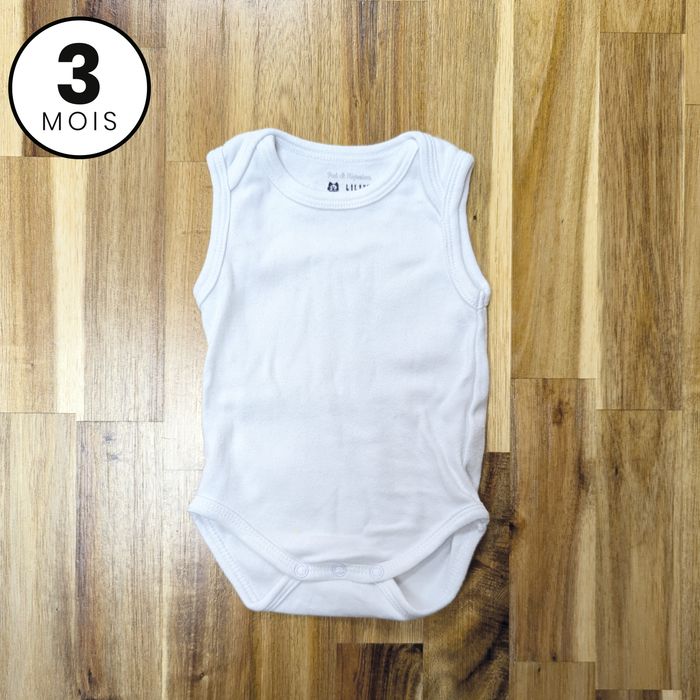 Lot de 3 body  blanc 3 mois - photo numéro 5