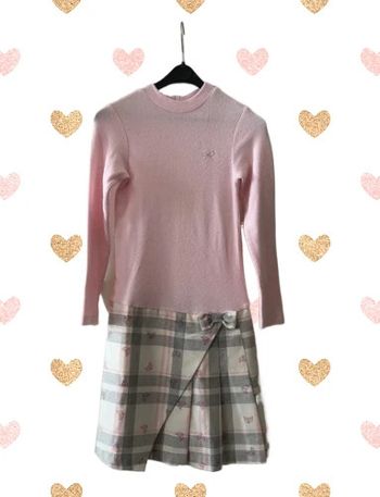 Robe manches longues col cheminée avec angora 8 ans - Lili Gaufrette