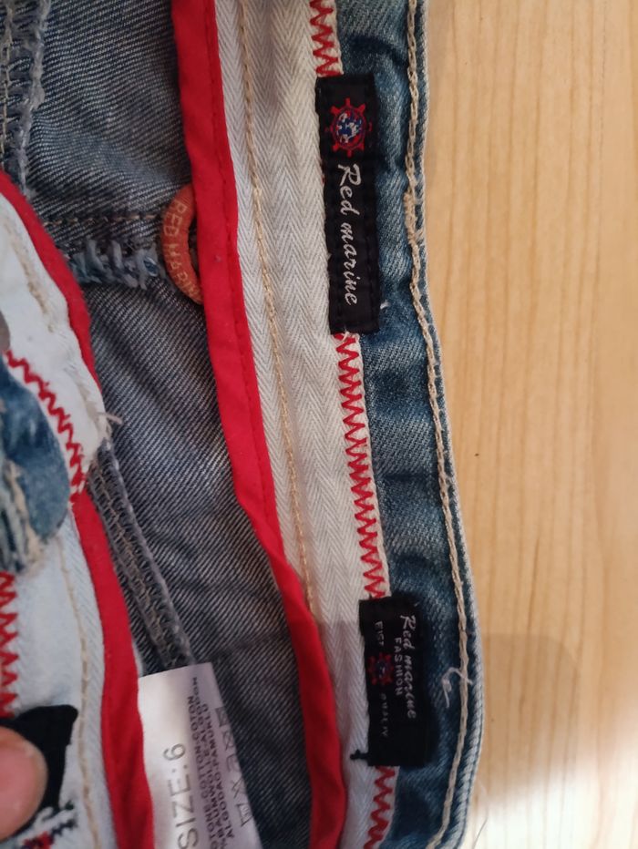Pantacourt jeans red marin - photo numéro 3
