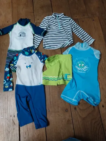 Lot combinaisons anti UV bébé garçon 12-18mois