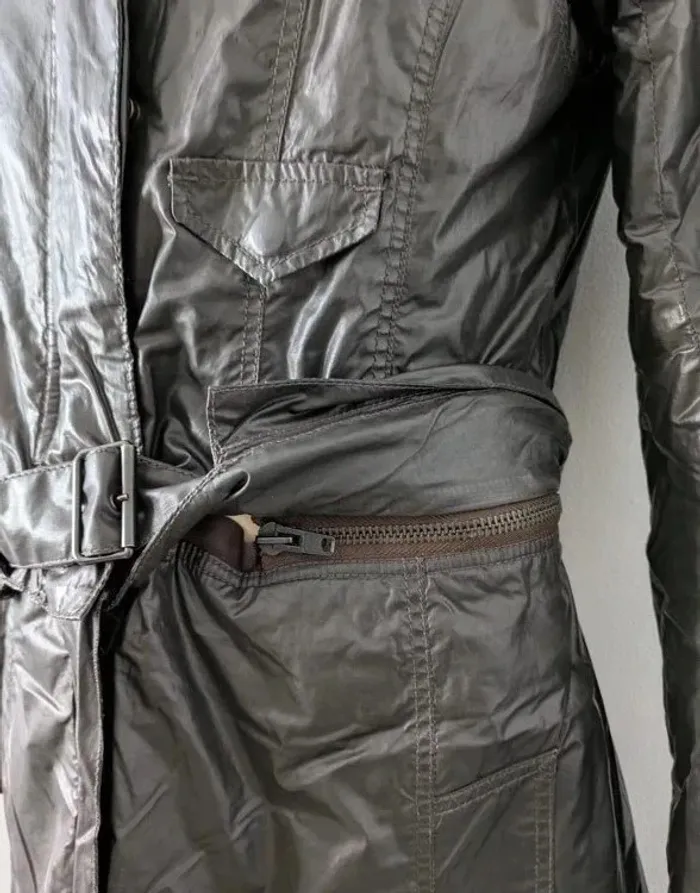 Parka manteau marron imperméable - IKKS - taille 36 - photo numéro 6